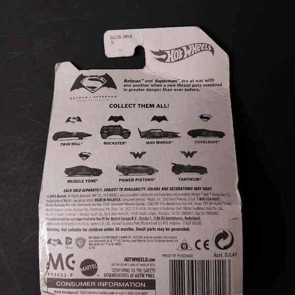 Hot Wheels Batman Vs Superman Rockster 2/7 2015 BLACK - Picture 4 of 5
